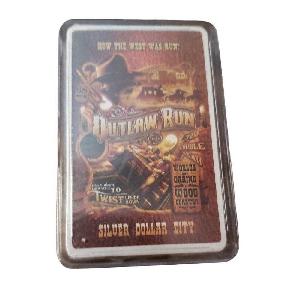 Silver Dollar City Outlaw Run Playing Cards Deck Theme Park Wooden Coaster